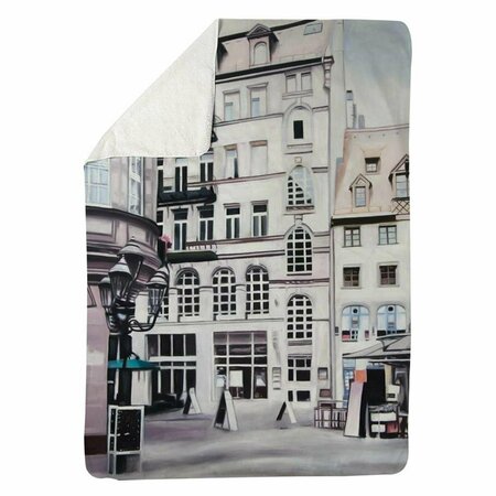 BEGIN HOME DECOR 60 x 80 in. Street Scene In Germany-Sherpa Fleece Blanket 5545-6080-AR6